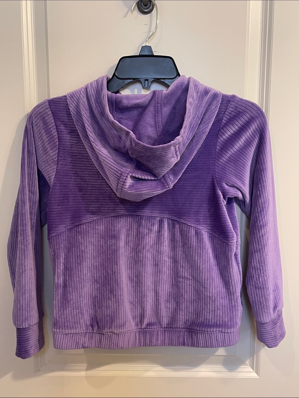 All in Motion-Target Purple Ribbed Velour Hoodie & Wide Leg Jogging Pants - Picture 5 of 7